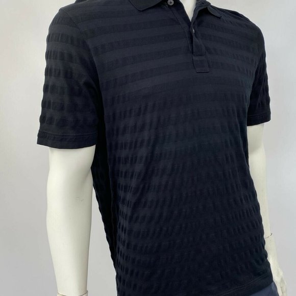 Authentic Louis Vuitton Black Striped Polo - Picture 8 of 9